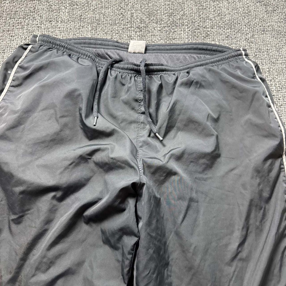 Nike Track Pants Mens XL Black Vintage Y2K Nylon Windbreaker Baggy Piping - Picture 4 of 13
